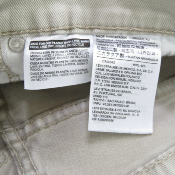 Vintage LEVIS 511 Khaki High Rise Straight Leg Jeans 34" - Picture 6 of 6